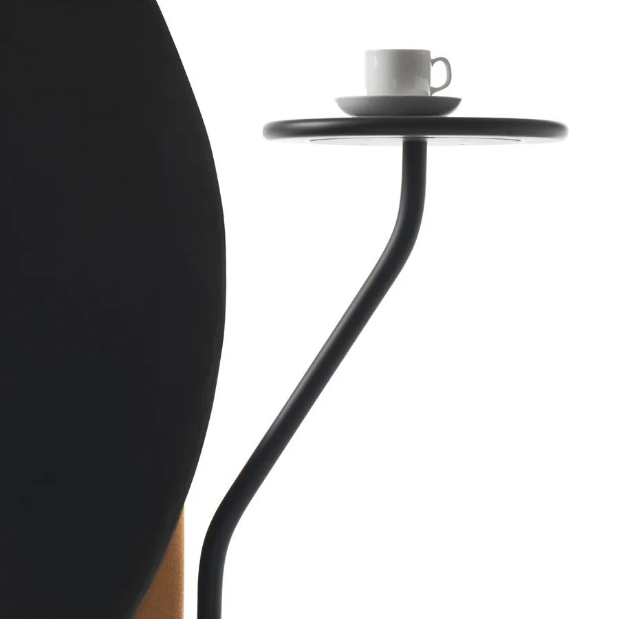 Italian light luxury leather simple mo dern bedroom club designer's rotating makeup c hair m del room