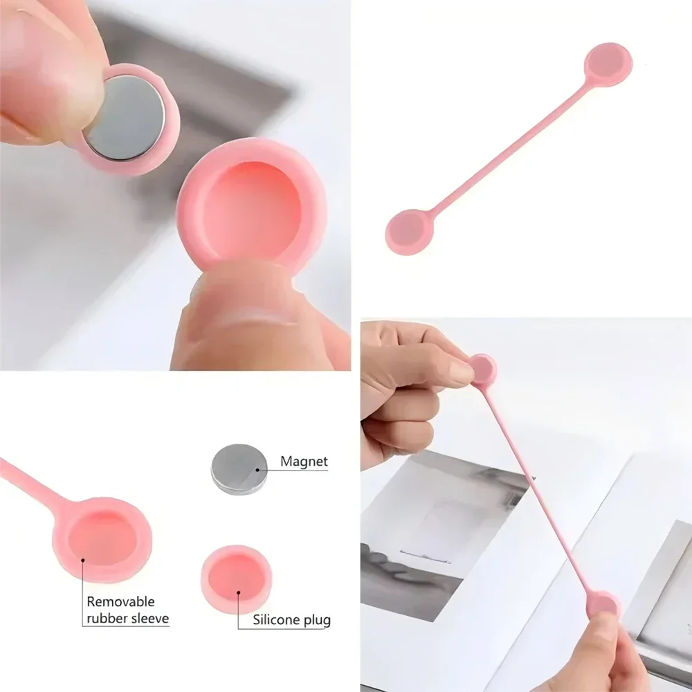 Reusable Twist Ties with Strong Magnet for Bundling and Organizing Cables,Headphone Cables,USB Charging Cords