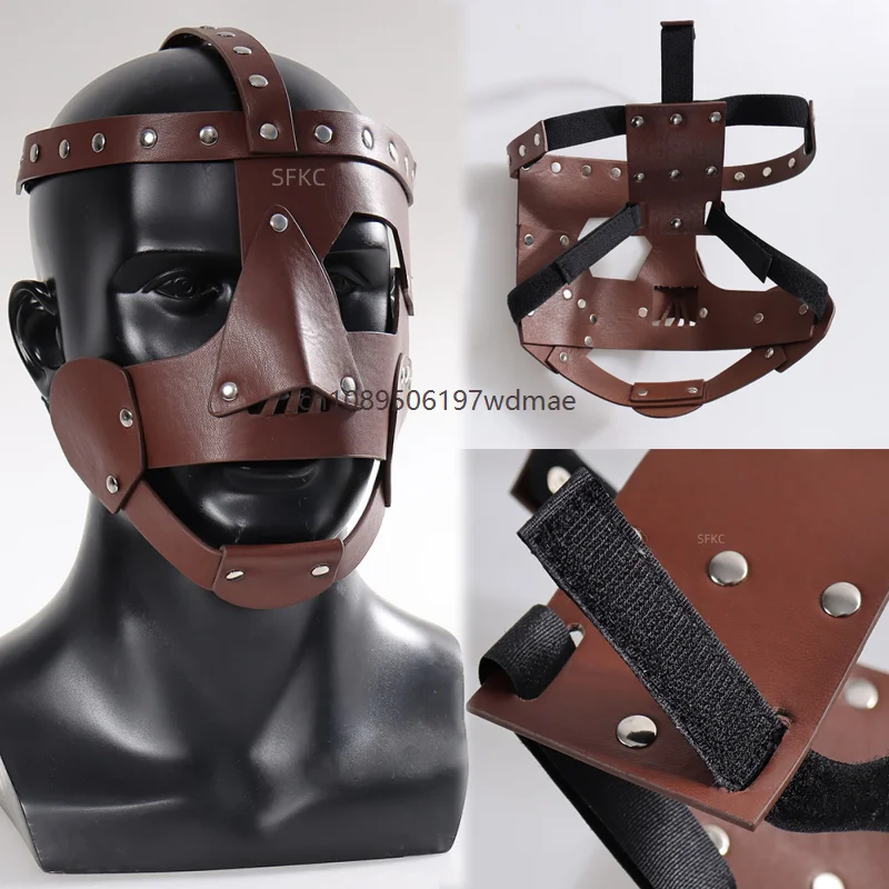 

Irregular Brown Helmet Medieval Warrior Cosplay Costume Prop Renaissance Vintage Mask Party Gothic Cool Soldier Role Accessories