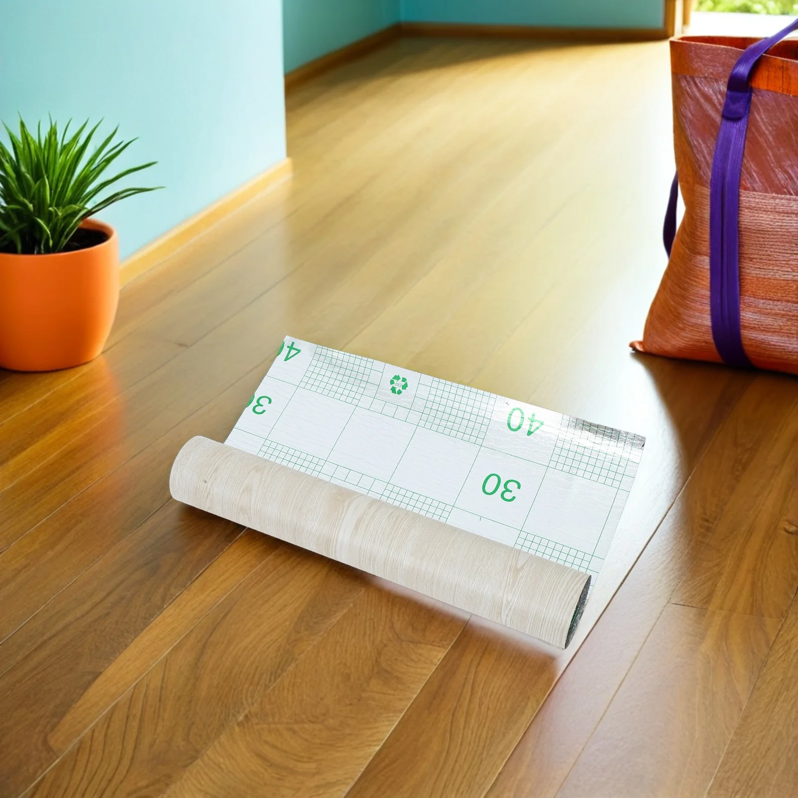 

1 Roll Pvc Self-Adhesive Floor Sticker 300X40Cm Peel Stick Flooring Plank For Kitchen Bathroom Living Room Commercial Use