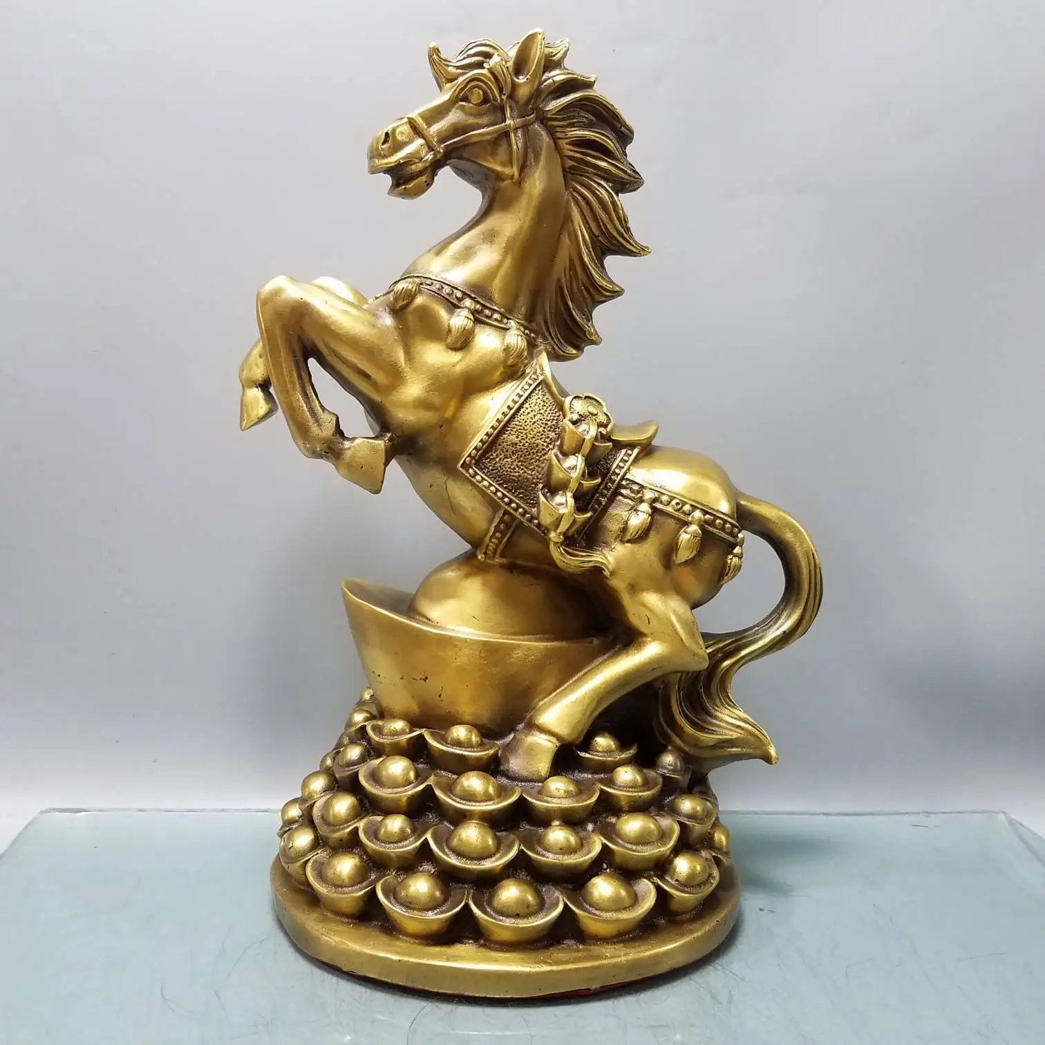 Pure Copper Horse Decoration Yuan BMW Horse To Success Zodiac Horse Home Porch Office Decoration Tang Horse Leaping Horse