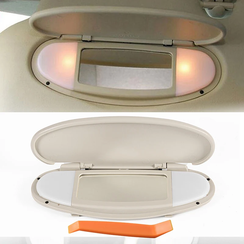 Fit For BMW Mini R55 R56 R60 2007-2015 Car Sun Visor Vanity Mirror Cover With Light Lamp Cap Lid Makeup Mirror Cover 51167361833