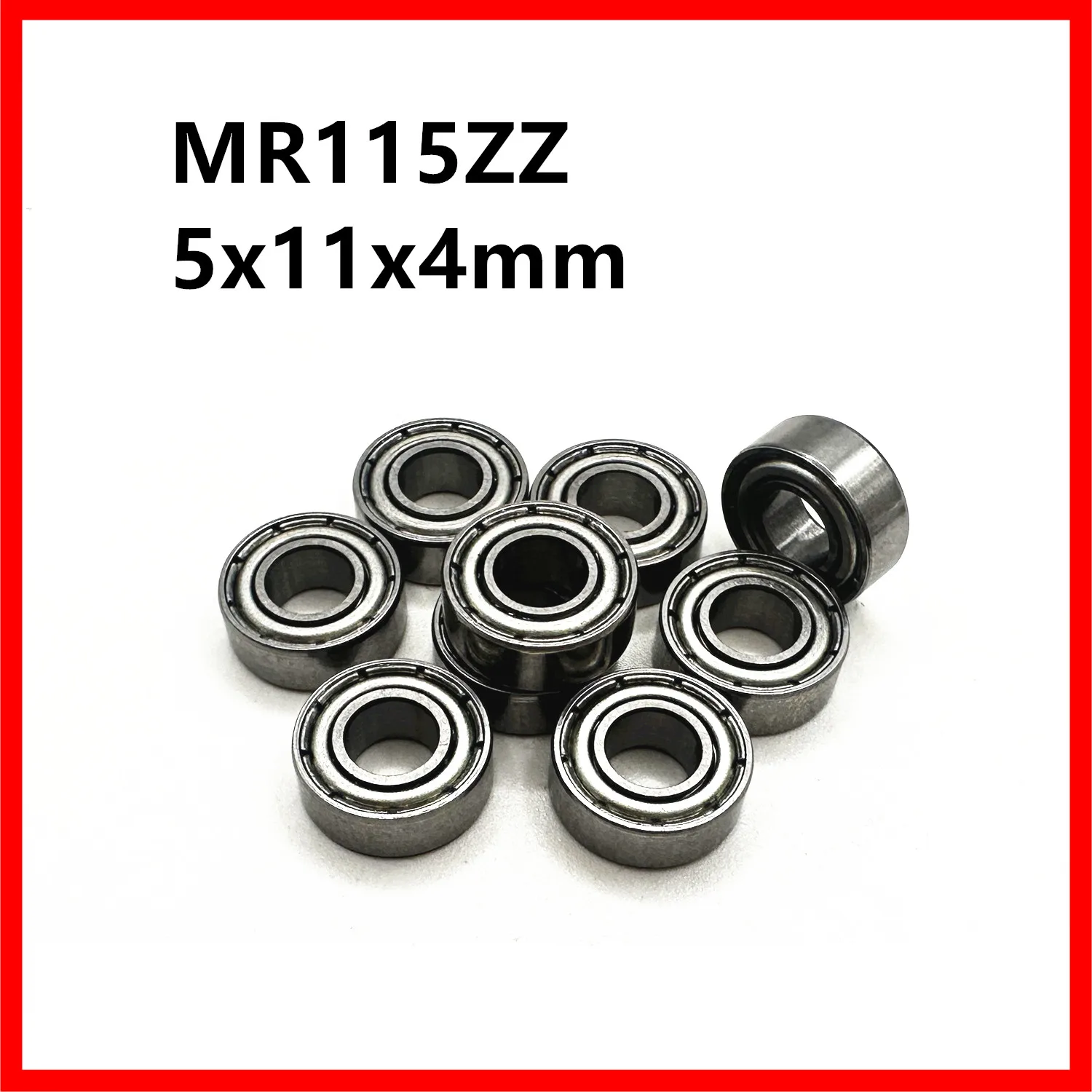 50Pcs MR115ZZ 5x11x4mm Deep Groove Ball Bearing Miniature Bearing High Quality MR115Z MR115