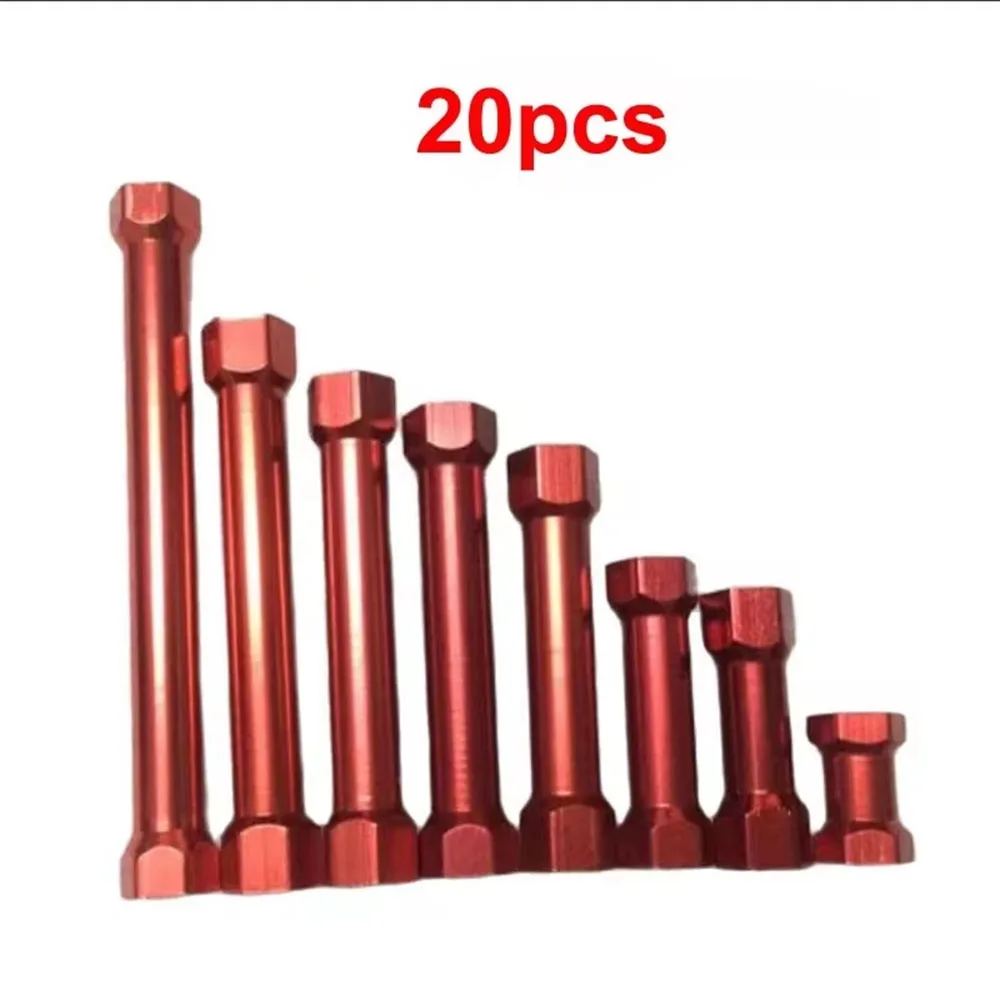 20PCS M3 Aluminum Hexagon Column 9mm-70mm Length Round Standoff Spacer Stud Fastener for RC Quadcopter Frame