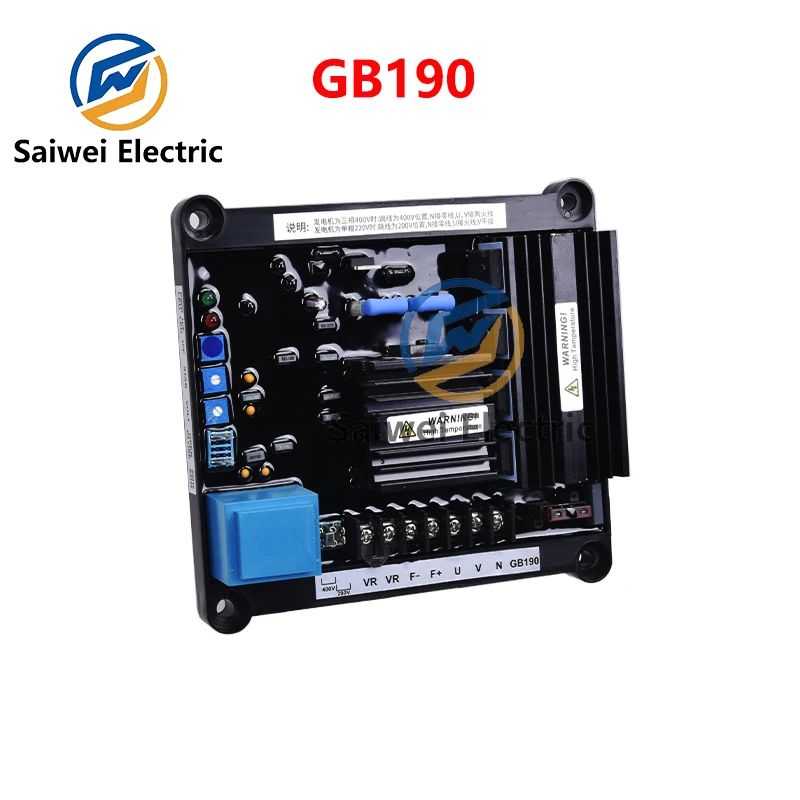 

GB190 AVR Brush Generator Automatic Voltage Regulator 20A Full Wave Excitation Stabilizer module AC 220V 380V Universal kit xeo