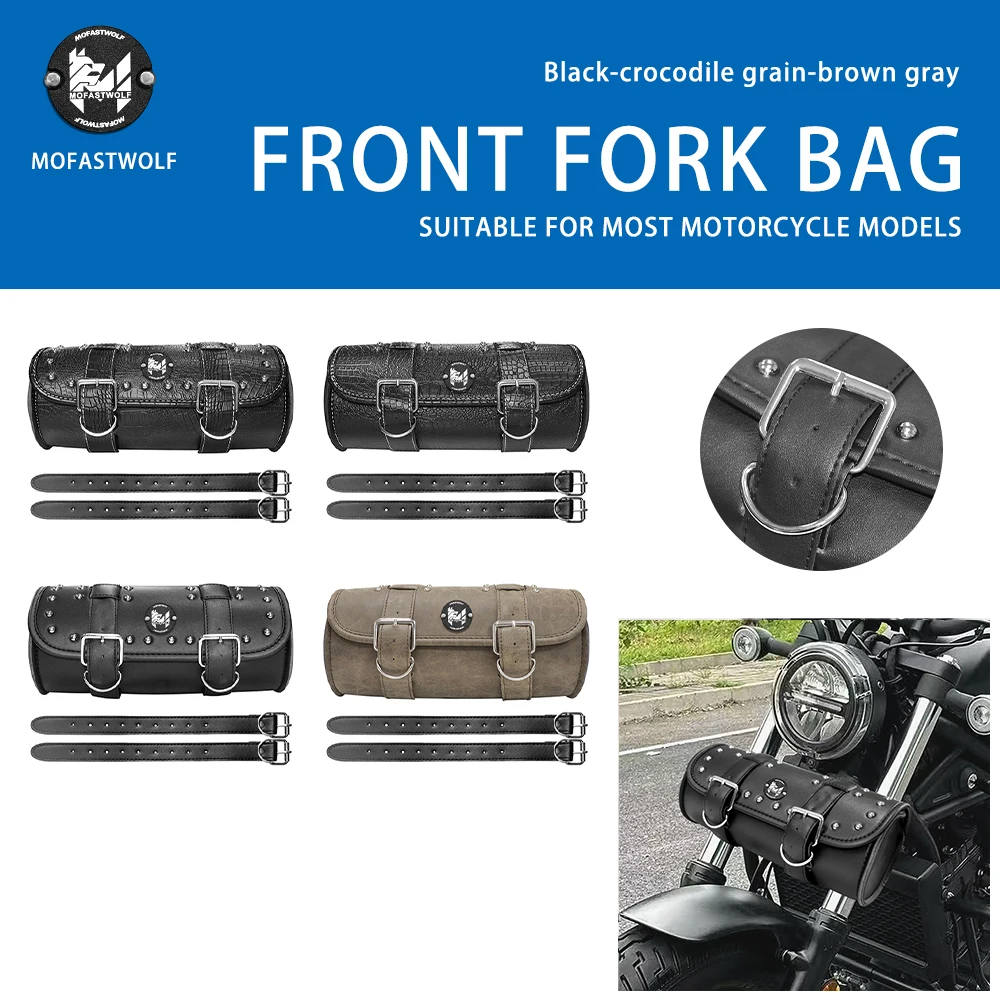 Retro Fashion Motorcycle Fork Tool Shape Motorcycle Top Case Storage Bag Motorbike Travel Luggage Saddle Bag