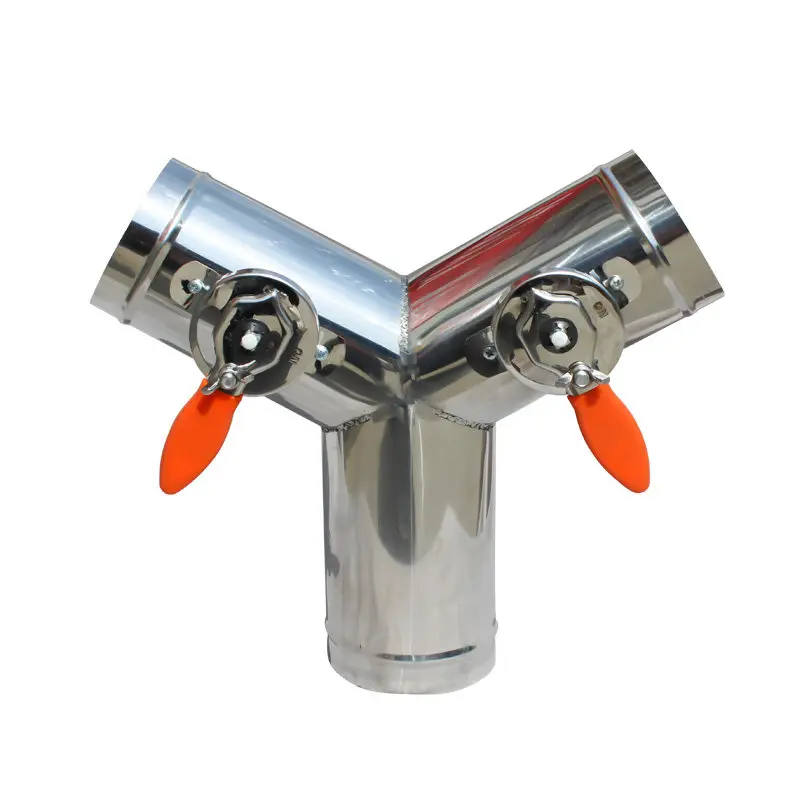 Galvanized/stainless Steel Y-type Three-way Manual Valve T Three-way Valve Air Valve Heterosexual Parts Processing Manual
