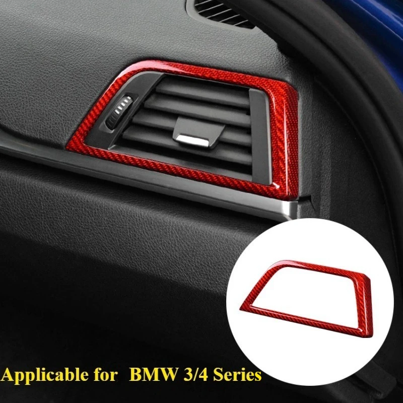

Carbon Fiber Car Air Conditioning Air Vent Sticker Applicable for BMW 3/4 Series Interior Decor Automotive Interior Accessories