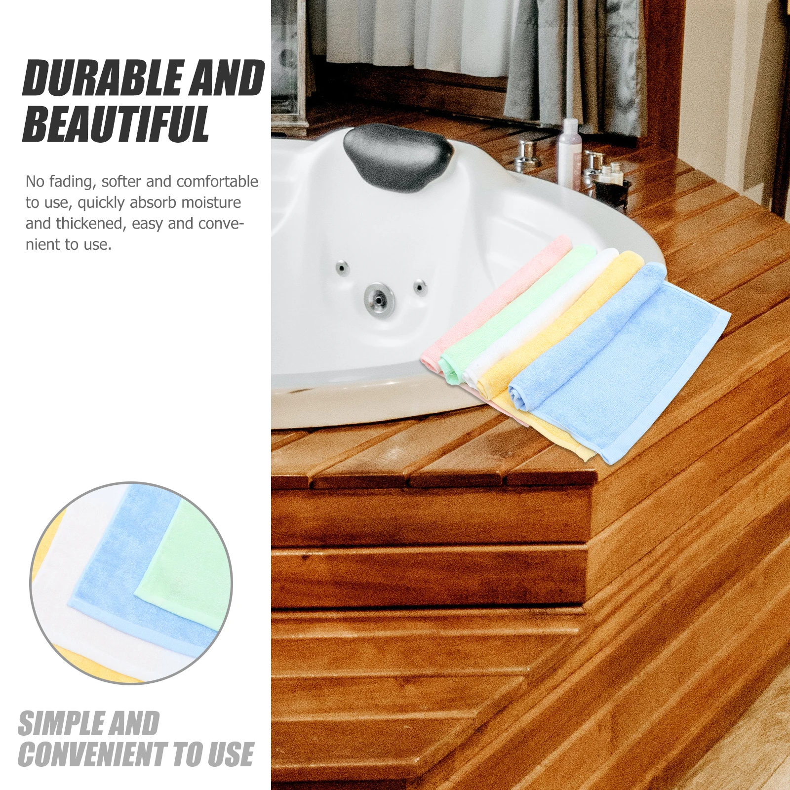 

10 шт. полотенце из бамбукового волокна, портативные полотенца для рук, бытовые впитывающие гостевые кухонные детские полотенца