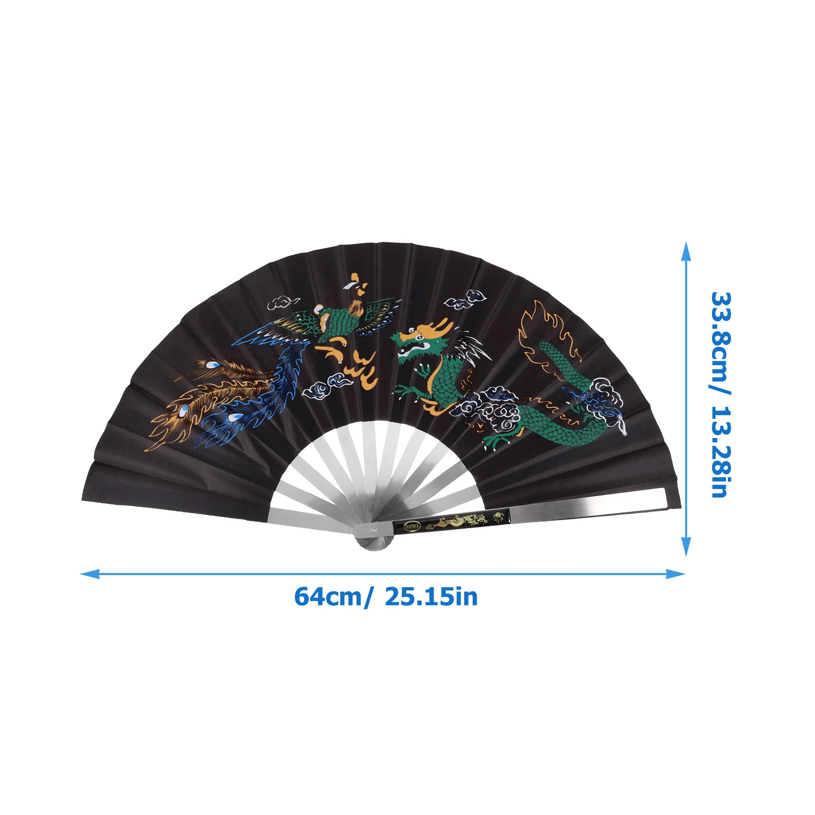 Chinese Kung Fu Fan Tai Chi Folding Fan Vintage Hand Fan Dance Performance Fans Stainless Steel Handheld Fan Martial Home