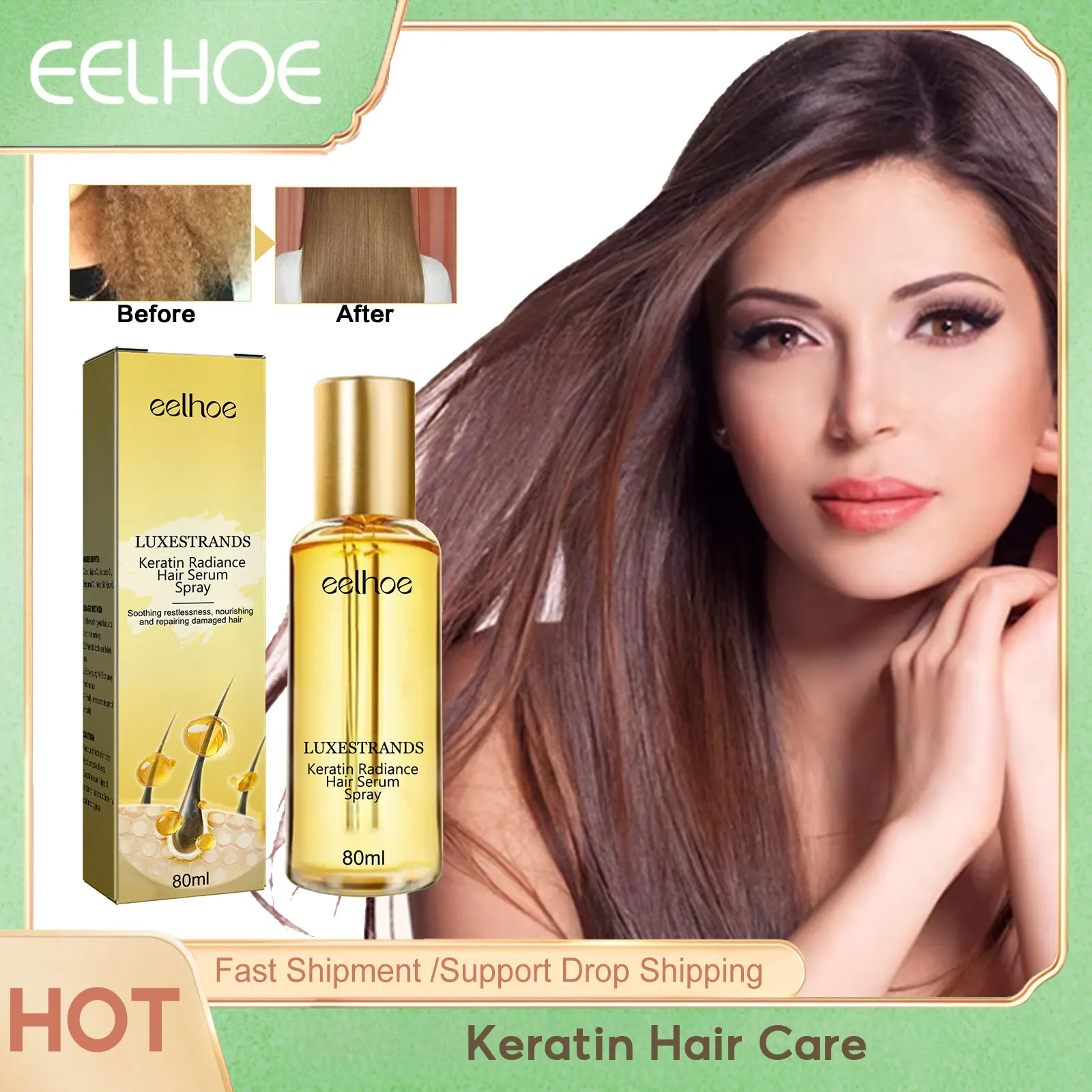 

Keratin Treatment Essential Oil Improve Dryness Splits Removal Roots Nourishing Repair Damaged Reduce Frizz Smoother Hair Care