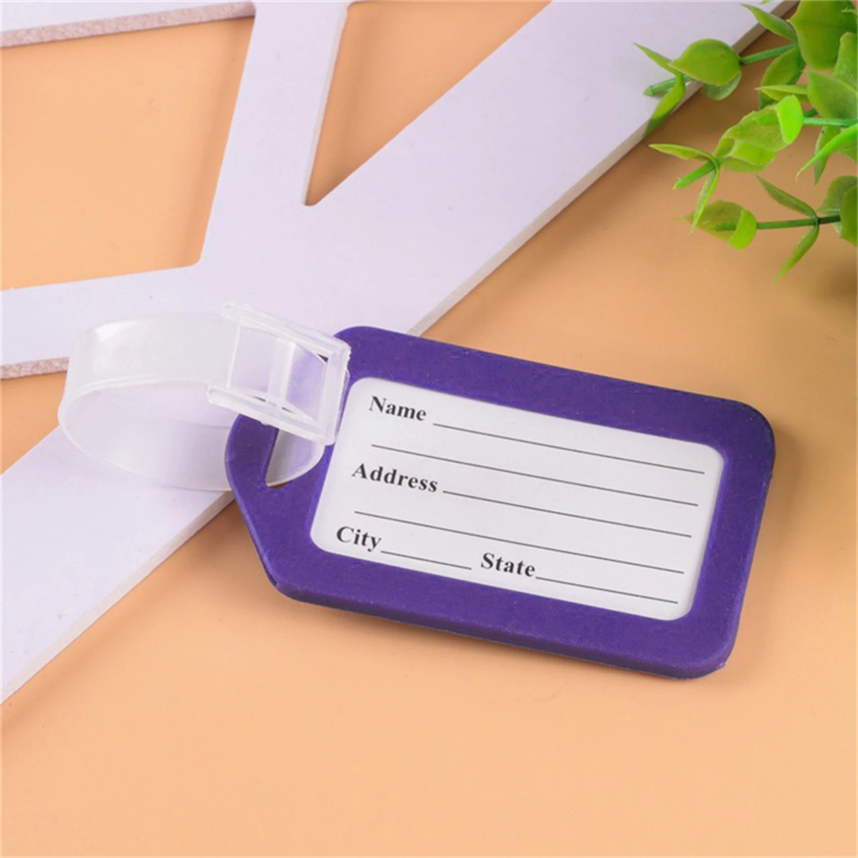 1-10PCS Luggage Tag Boarding Shipping Plastic Baggage Tags Travel Accessory Women Men Suitcase ID Address Name Holder Bag Label view 4