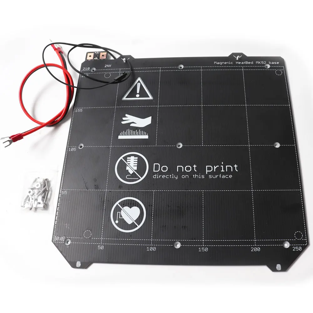 

Prusa i3 MK3S/MK3S + 3d printer MK52 heating bed 12/24V high temperature resistant mk3 hot bed