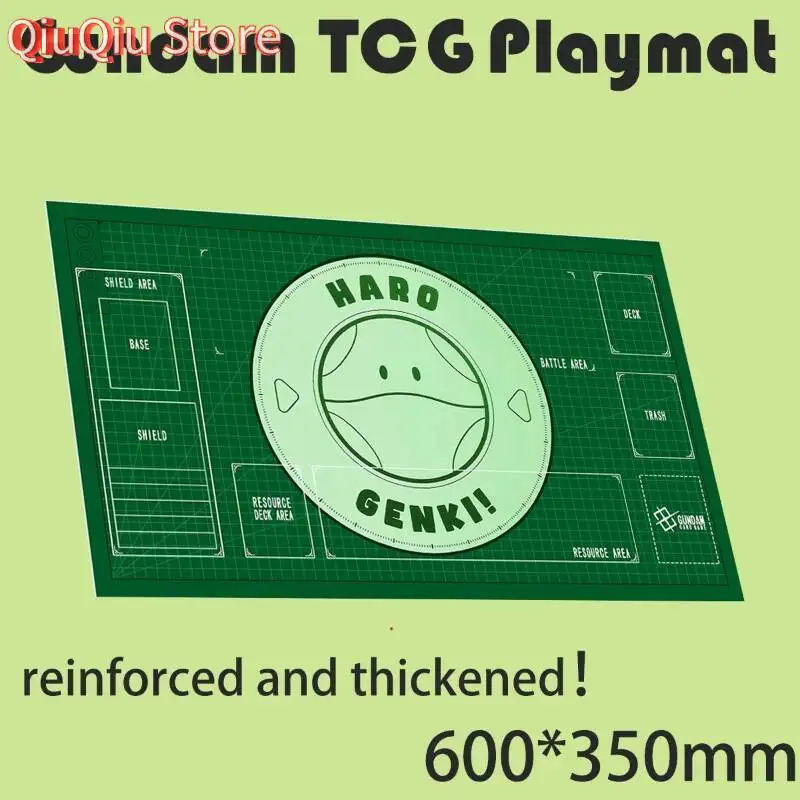 DIY Gundam Card Game Play Mat 600x350mm Haro Design Single Player Non-Slip Mat Anime TCG Battlefield Desk Pad Kids Toy Gift