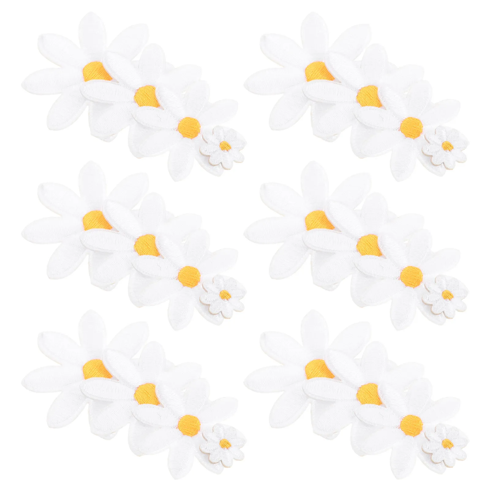 

40Pcs Embroidery Patch Flowers Iron on Daisy Appliques for Clothes Accessories DIY Projects No Sew Decorative Sewing Patches