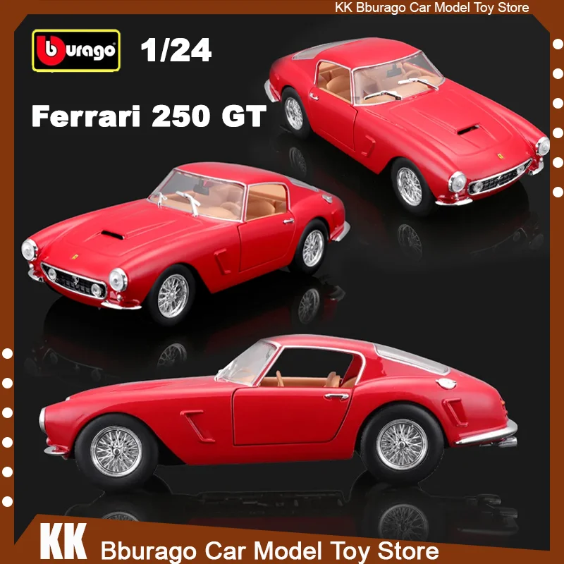 

Bburago 1:24 Ferrari 250 GT Berlinetta Passo Corto Sport Car Diecast Model Edition Rally Car Alloy Luxury Vehicle Birthday Toy