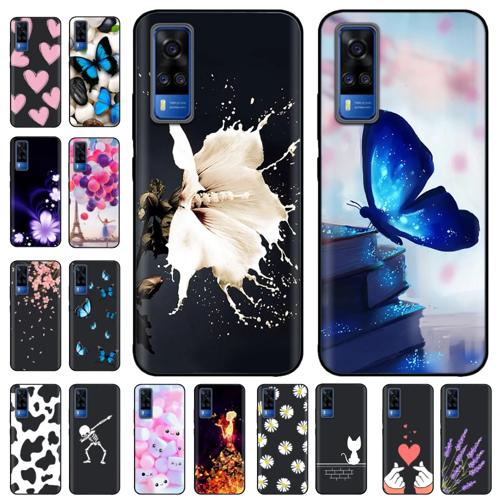 For vivo Y31 2021 Case Soft Black silicone Back Cover Fundas For Vivo Y51a Y51 2020 December V2030 Y 51 VivoY31 V2036 Phone Case