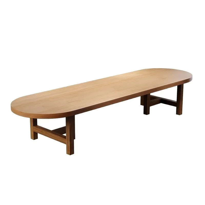 

Овальный конференц-стол из цельного дерева, длинный офис, индустриальный стиль, креативный прием, переговоры, большие бревна