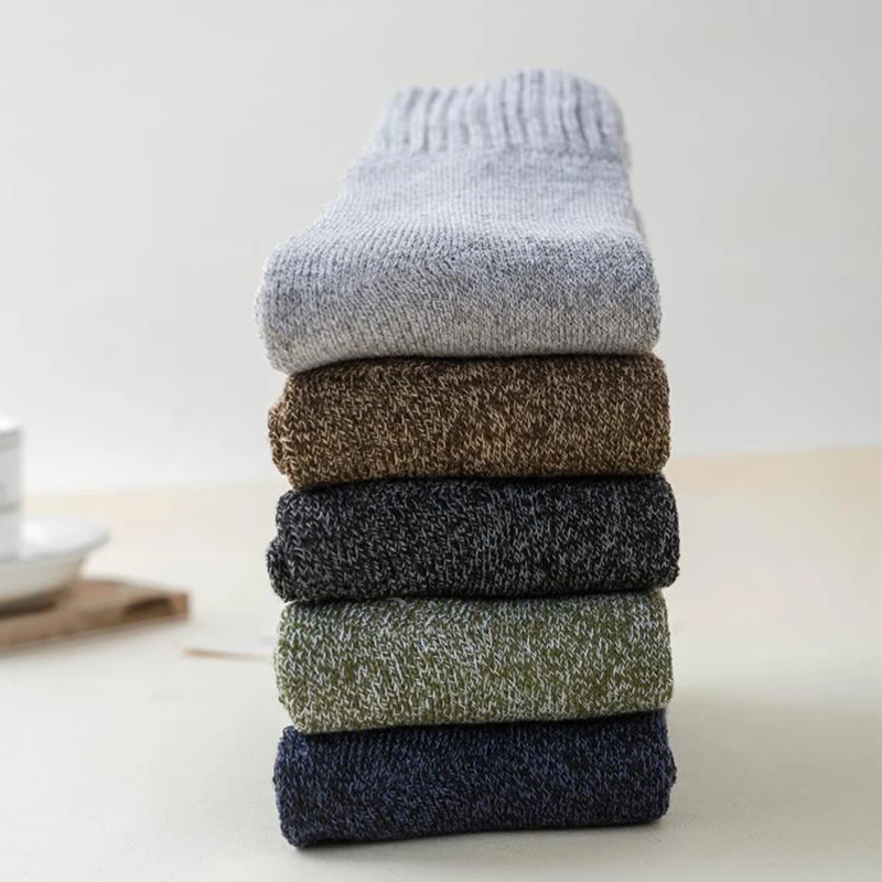 5/10 Paar dicke warme Mittelrohrsocken für Herren und Damen, Herbst und Winter, geeignet für Outdoor-Freizeitsportarten, weiche, bequeme Bodensocken – Detail 5