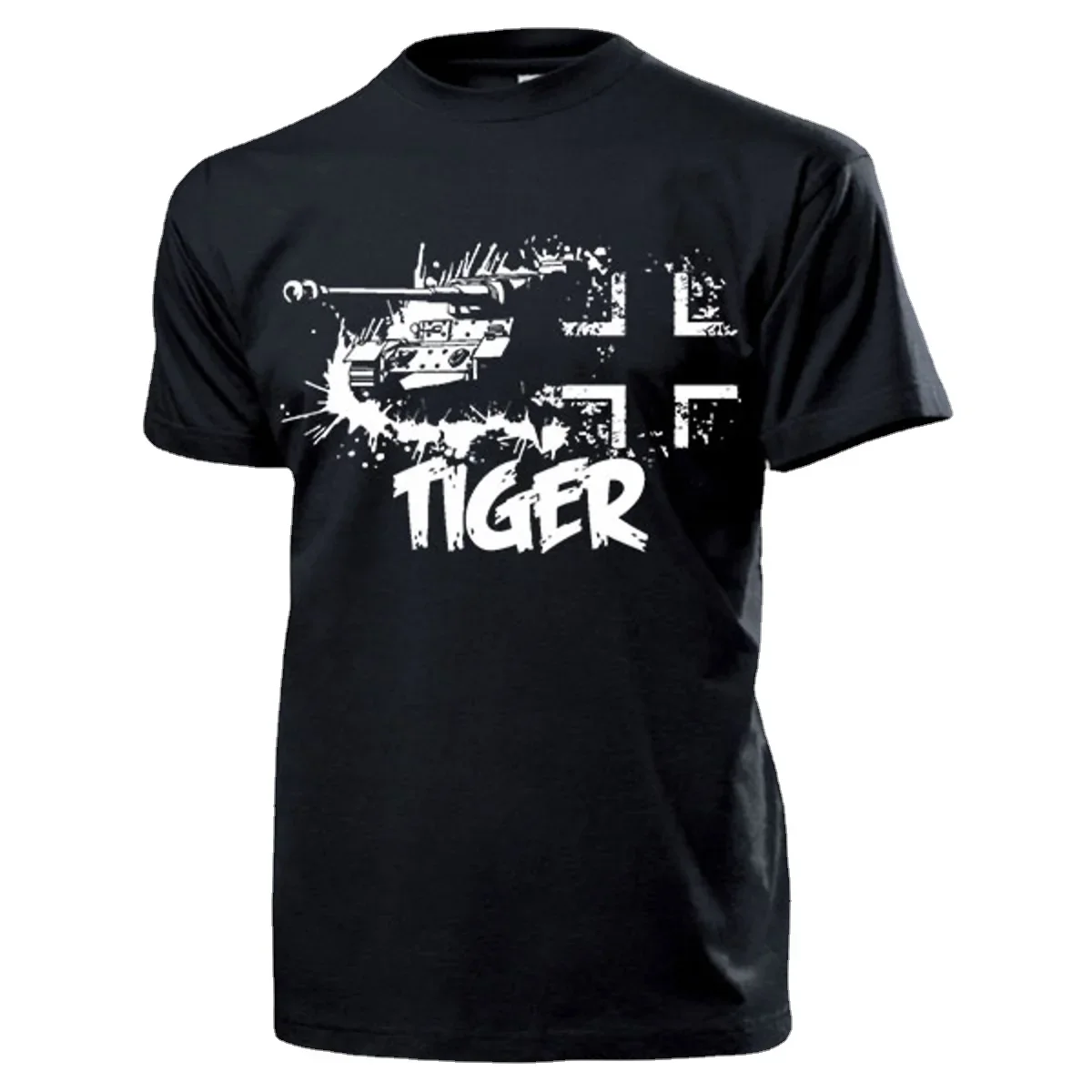 Summer Cotton Short Sleeve O-Neck Mens T Shirt anime clothes Federal Army Tank Armoured Division  Tiger VI Panzer Tank T-Shirt.