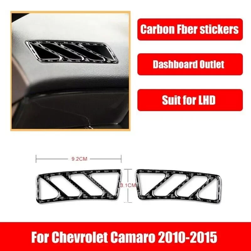 VEHICULOS 21PCS Carbon Fiber Full Interior Kit Set Cover For Chevrolet Camaro 2010-2015