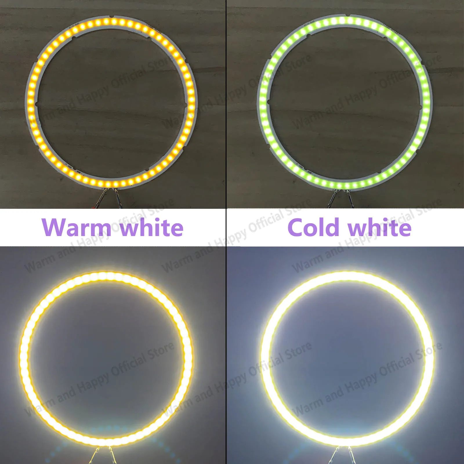 LED COB Ring Chip 3W 5W 7W 9W 11W Warm White Cold White Light Source DC12V 30mm-110mm Suitable for Car Lights DIY