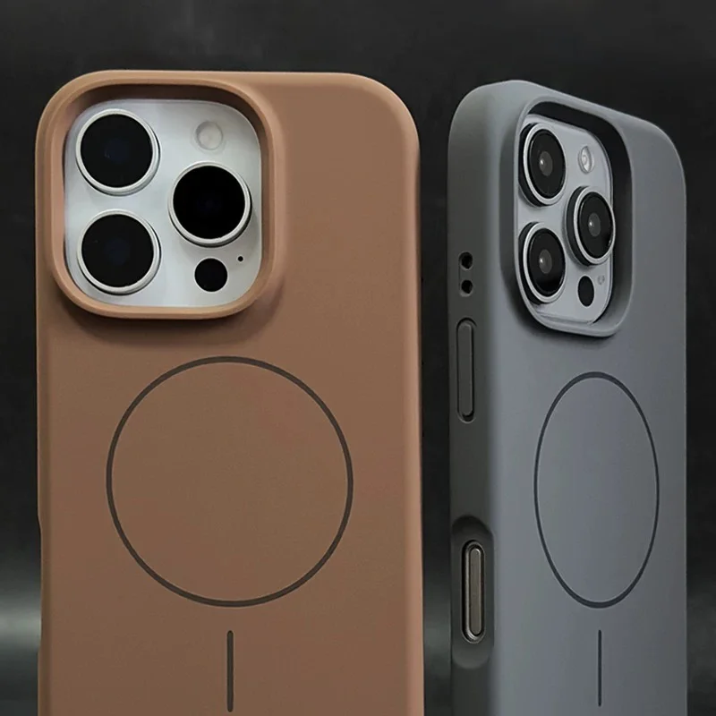 Original Weiche Silikon Matte Magnetische Fall Für iPhone 16 15 Plus 14 13 12 11 Pro Max Für Magsafe Drahtlose lade Rüstung Abdeckung