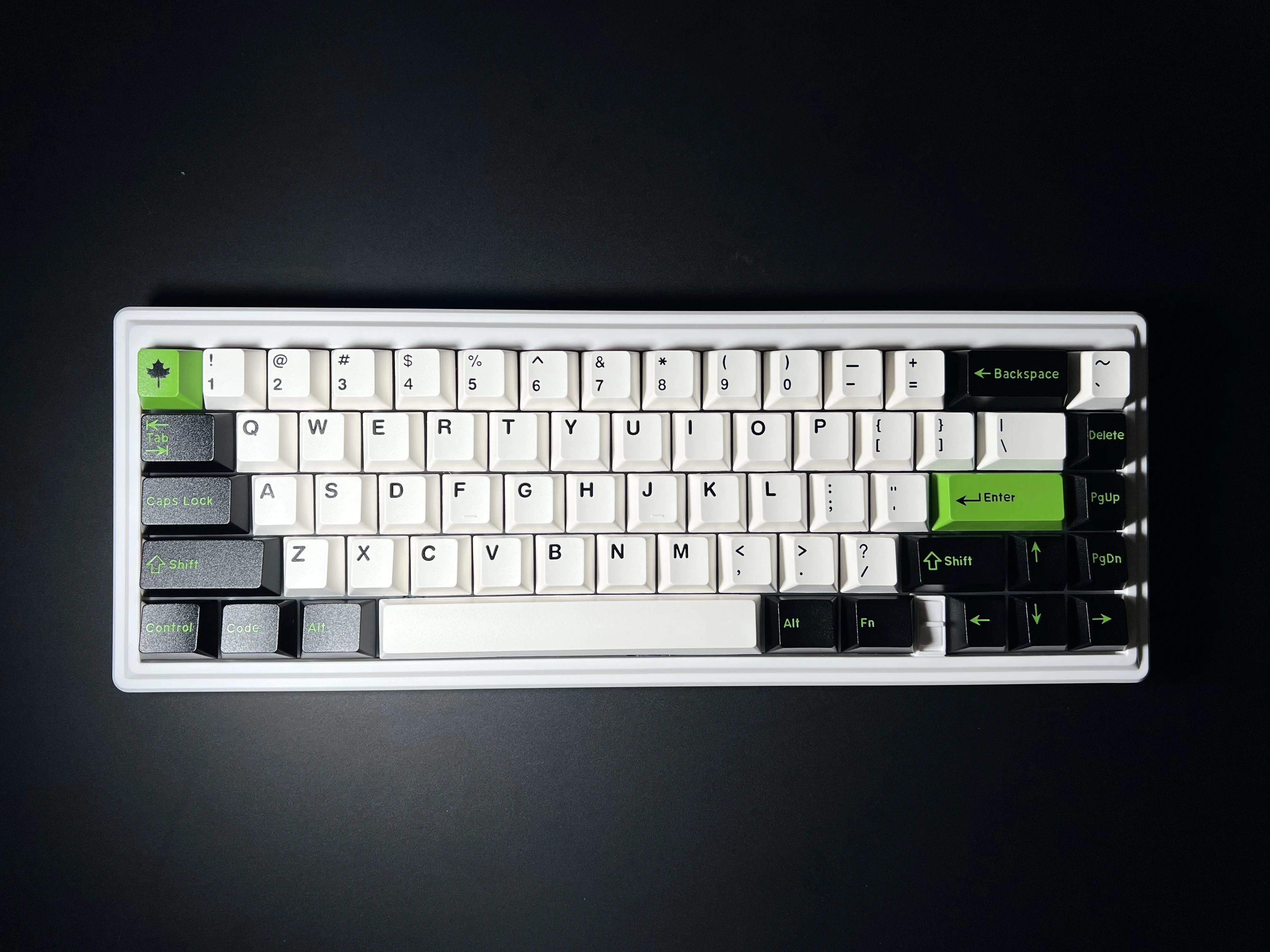 172 Keys/set GMK Panda Keycaps ABS Double Shot Key Caps Cherry Profile Black White Green Keycap For Alice HHKB 64 68 75 84 980
