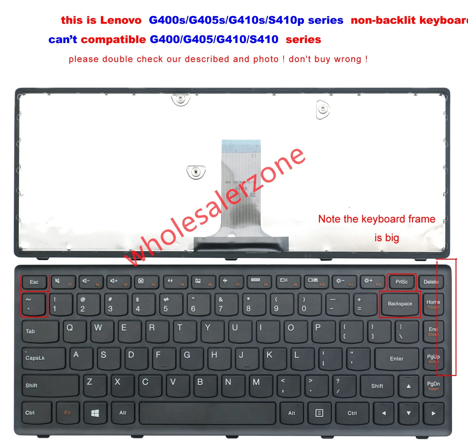 New for Lenovo S410P S410p-IFI 9Z.NAASC.001 25211170 T5E1-US series laptop US Keyboard (can't fit S410 laptop)