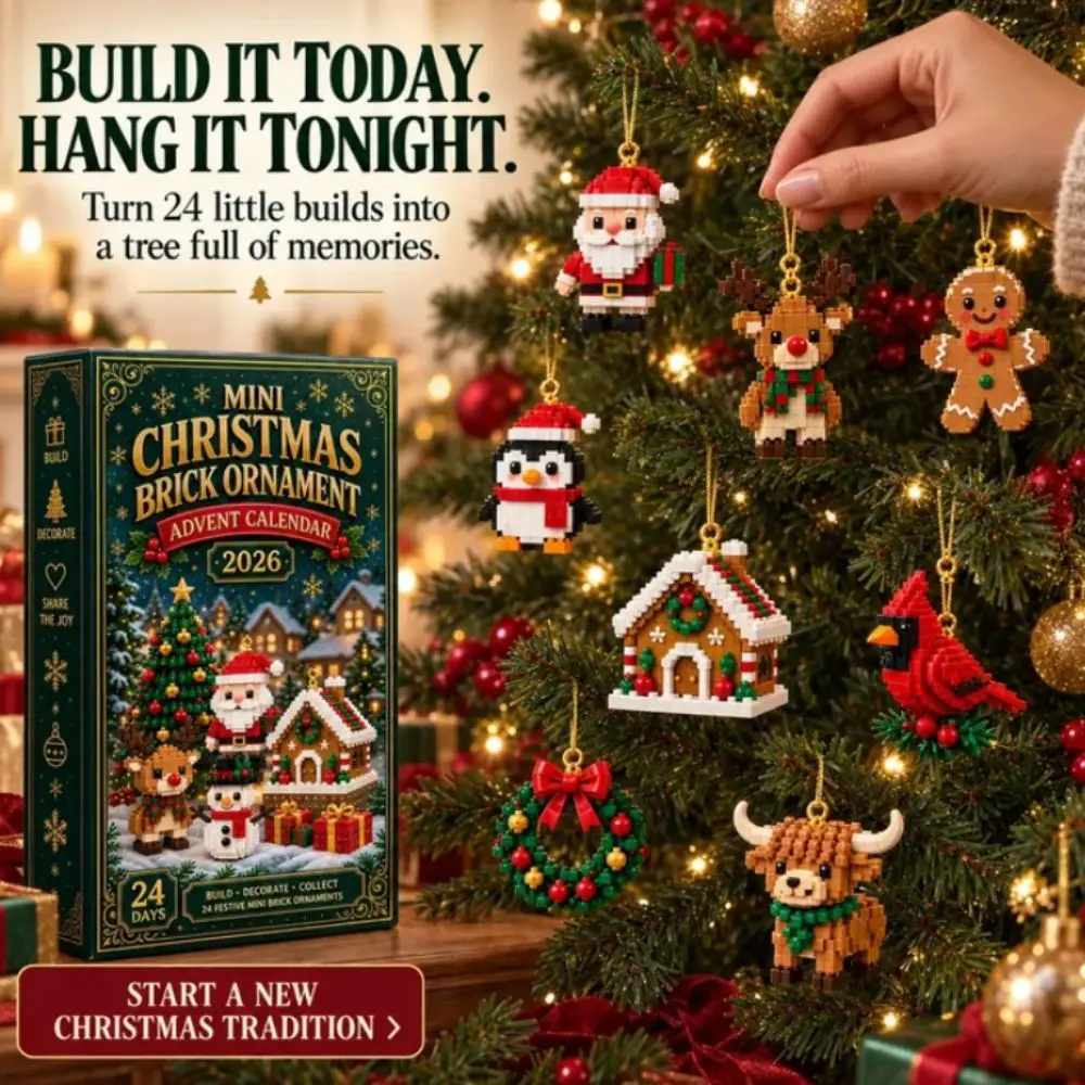 3D Christmas Countdown Calendar Mini Complete Set Building Blocks Kit 24 Day Christmas Brick Ornament Christmas Decorations