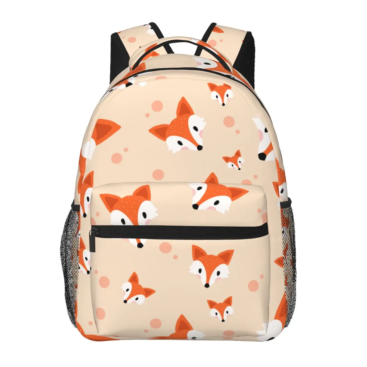 School Bag for Girls Boys Laptop Backbag Children Backpack Cute Hat Fox Pattern Bag Pack