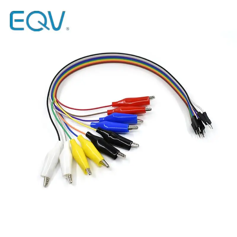20/30cm 10Pin dwustronne zaciski krokodylkowe przewód skokowy męski żeński zacisk krokodylkowy przewód pomiarowy zworka Dupont kabel liniowy DIY połączenie