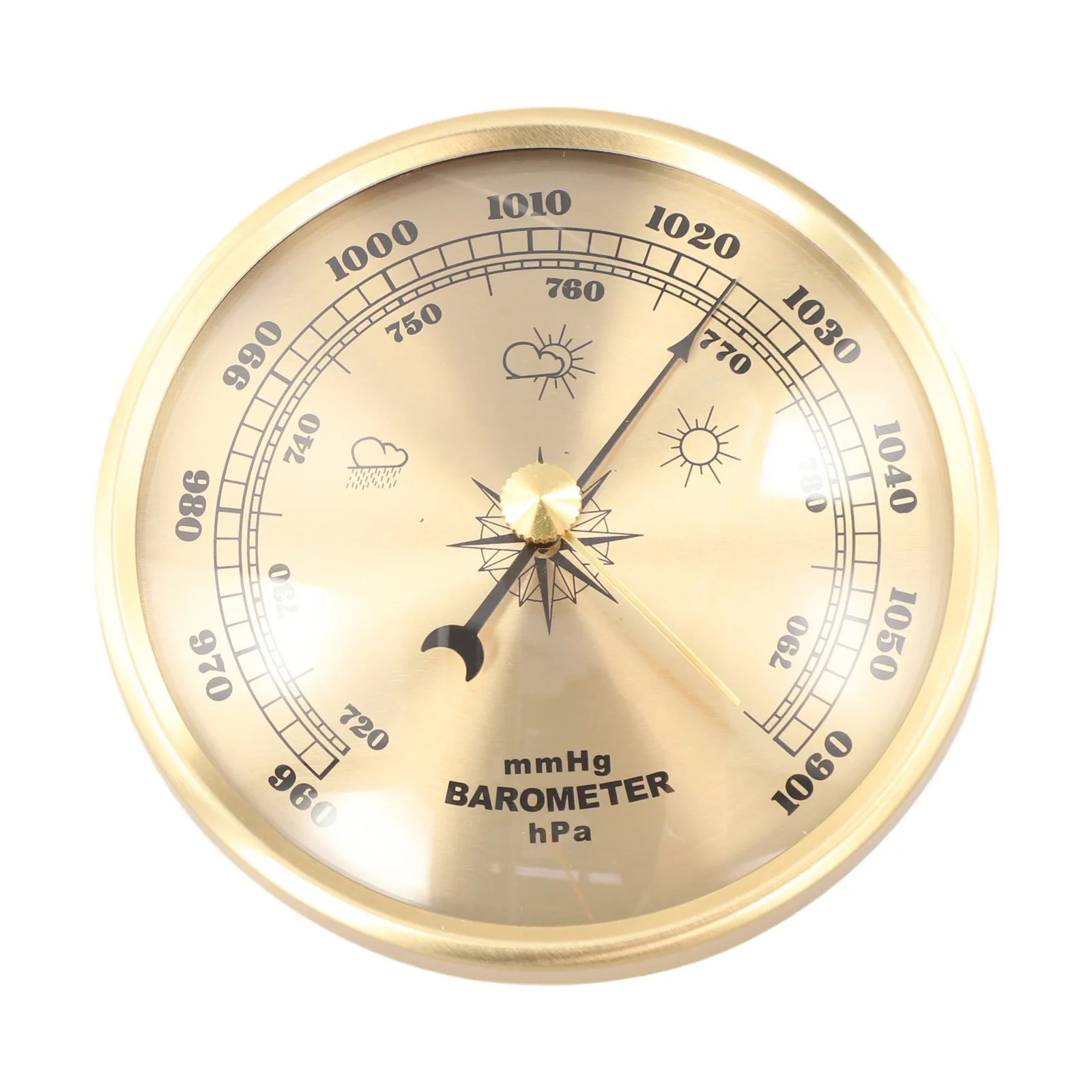 Mechanical Clock Diameter 130mm Metal Frame Clock No Battery Required Time And Weather Monitor Weather Monitoring