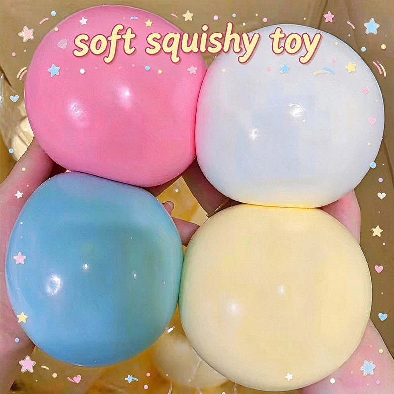 Squishy Giant Fluid Cheese Ball Slow Rebound Stress Relief Fidget Toy Decompression Durable Washable Squeeze Stress Ball Gifts