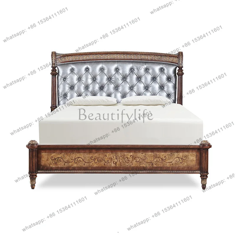

Italian furniture double bed 1.8 meters European 1.5 meters soft bed
