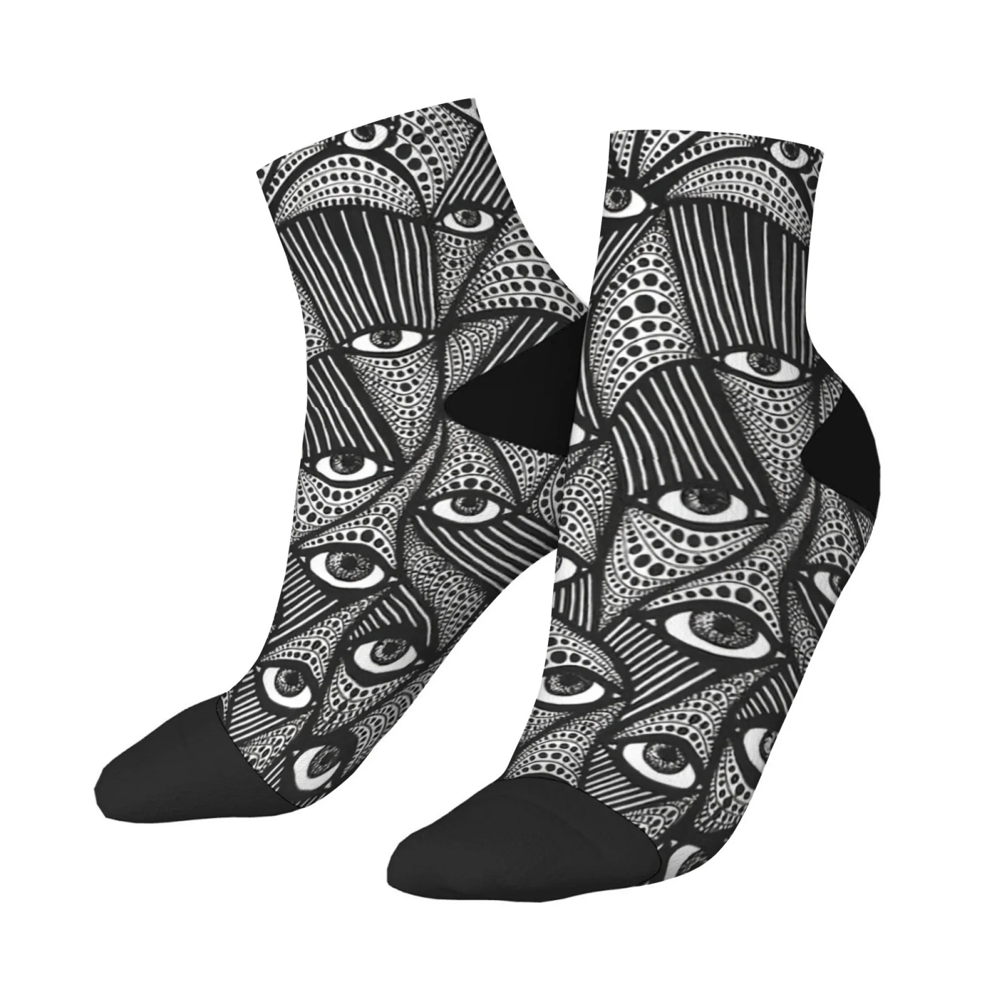 

"Personality eyes" Short Socks Polyester Blend Comfortable Casual Socks for Women Men Unisex Soft Breathable Lightweight