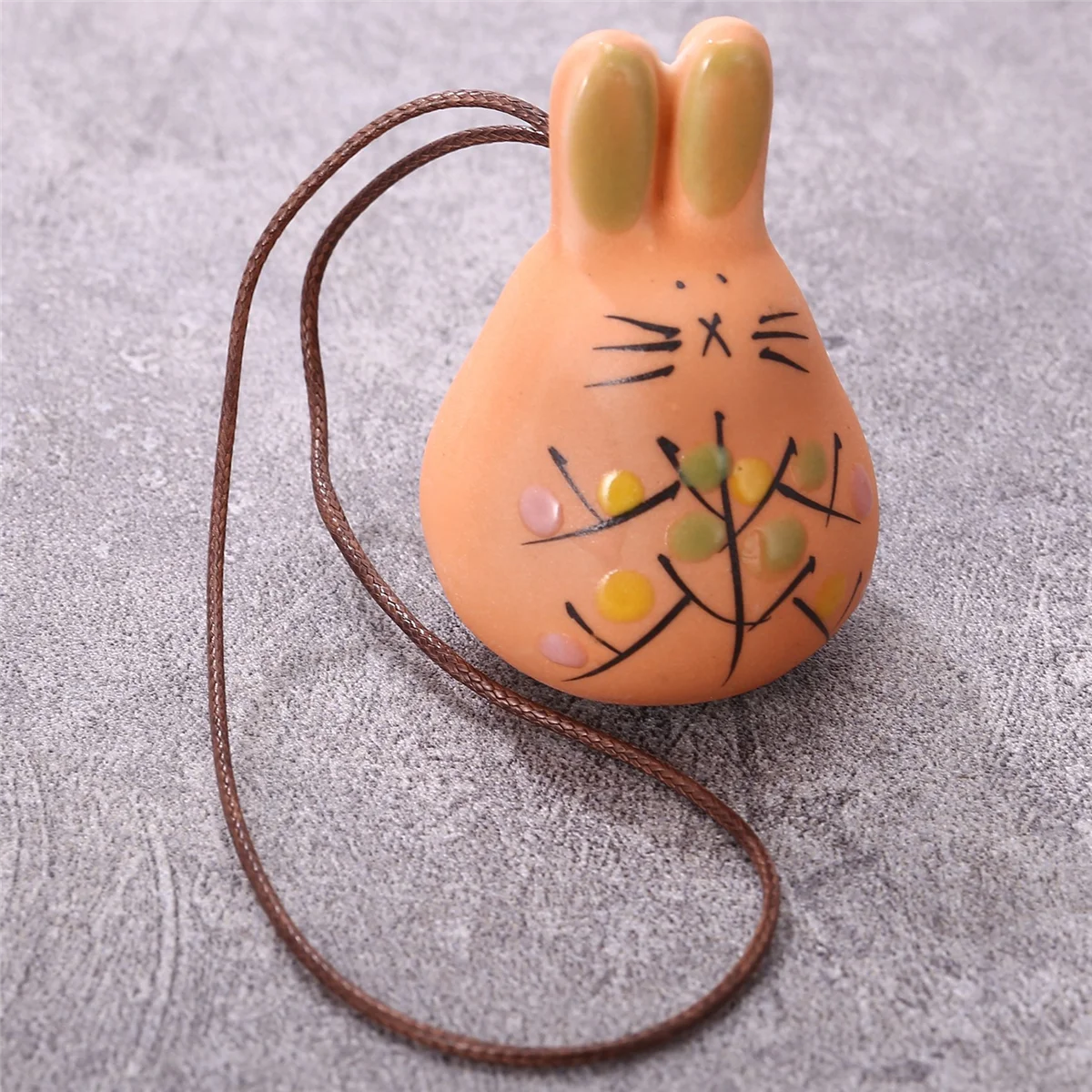 BVBV رائعة يدوية الصنع السيراميك الرياح الدقات مجوهرات لطيف أرنب الرياح جرس قلادة عيد الفصح هدية حديقة حديقة الديكور