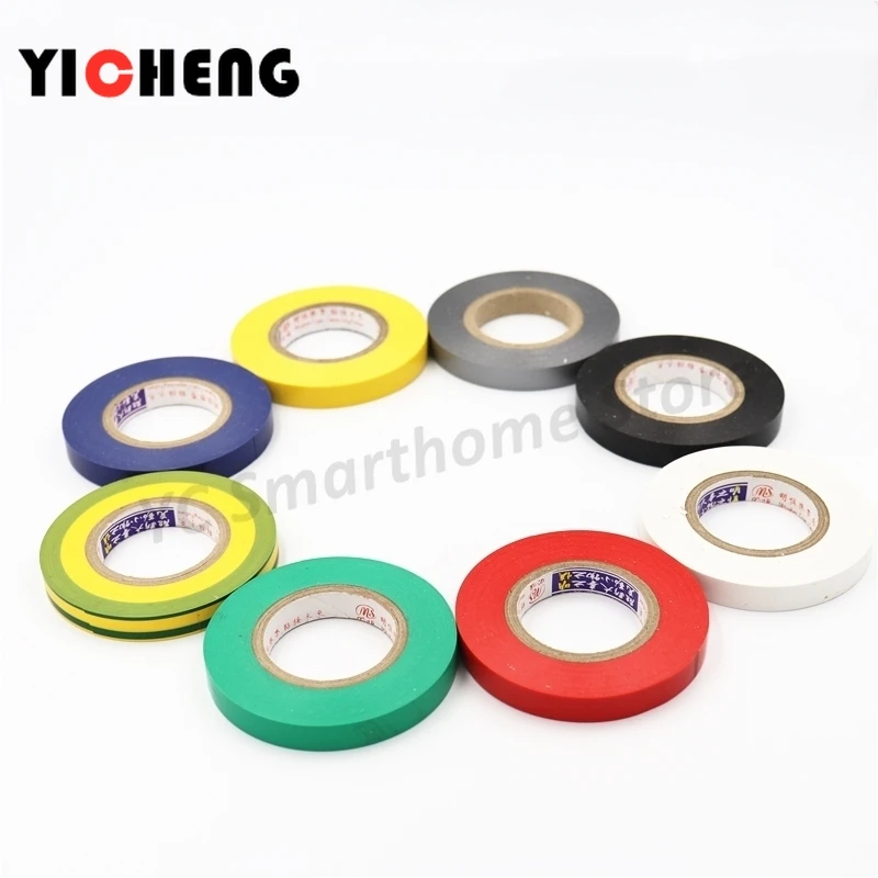 1Pcs Senior electrical tape insulation tape wire electrical PVC waterproof tape cloth width 1.0cm long 18 meters 8 colors