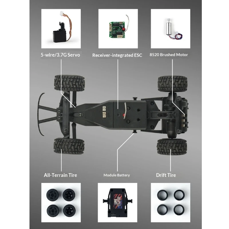 Sg2410 Rc Drift Car 2wd Rally Remote Control Car With Camera 8520 Brushed Motor All Terrain Tires Modular Battery