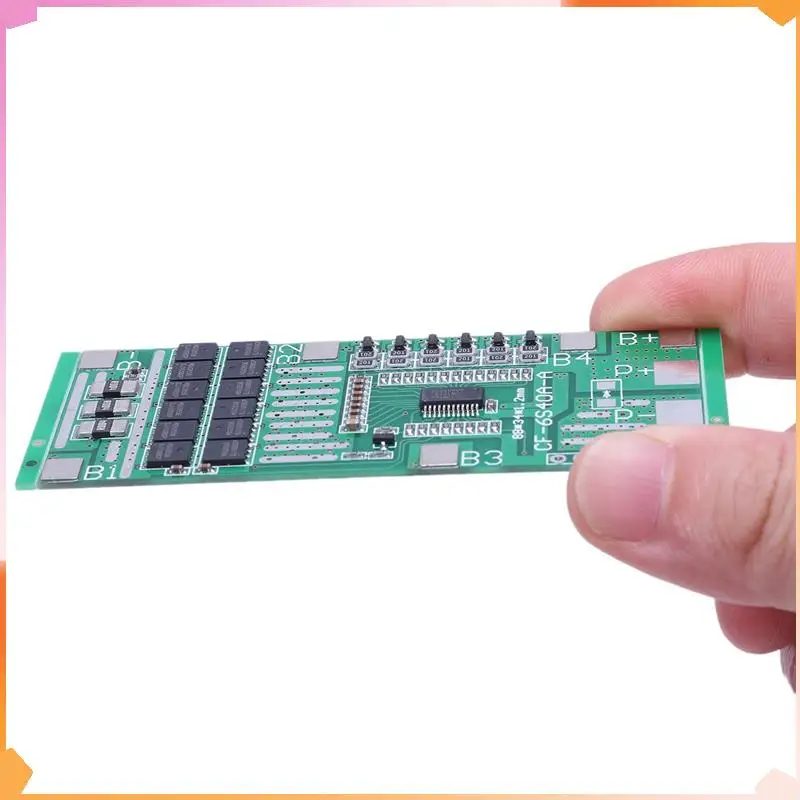 

B94A 8X 24V 6S 40A 18650 Защитная плата литиевой батареи Солнечное освещение Bms Pcb с балансом для скутера Ebike