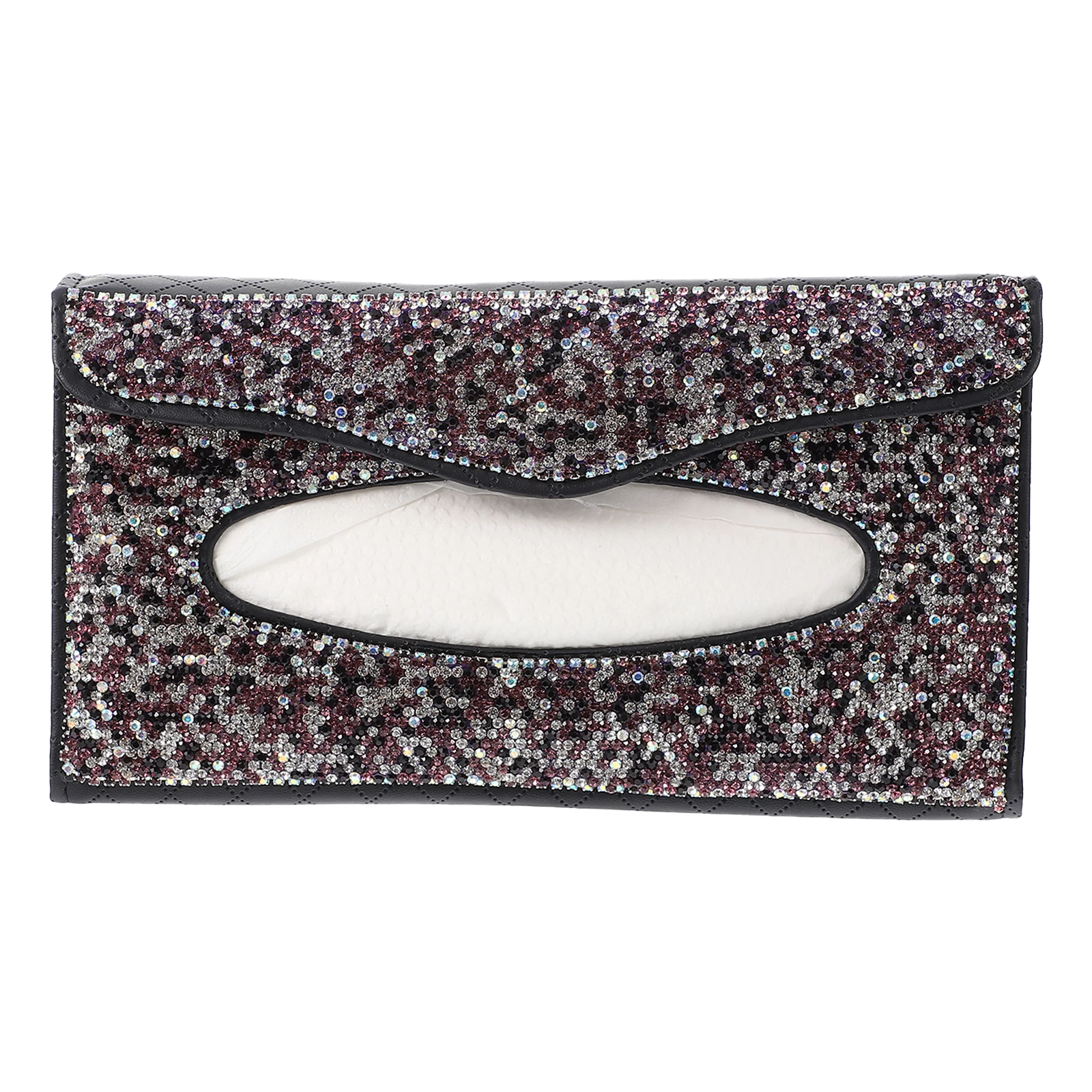 

Tissue Car Visor Towel Box Rhinestone Visor Case Car Napkin Holder Napkin Dispenser Hanging Interior Decor Gift