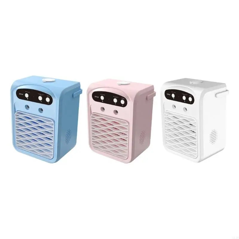 U1JE 휴대용 데스크톱 공기 냉각 팬 3 스피드 설정 냉각 팬 기숙사 연구 사무실 책상을위한 충전식 팬