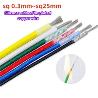 1M High Temperature Resistant Silicone Wire 300°C Copper Cable Fiberglass Braided Insulated Warm Floor Heat Element Line