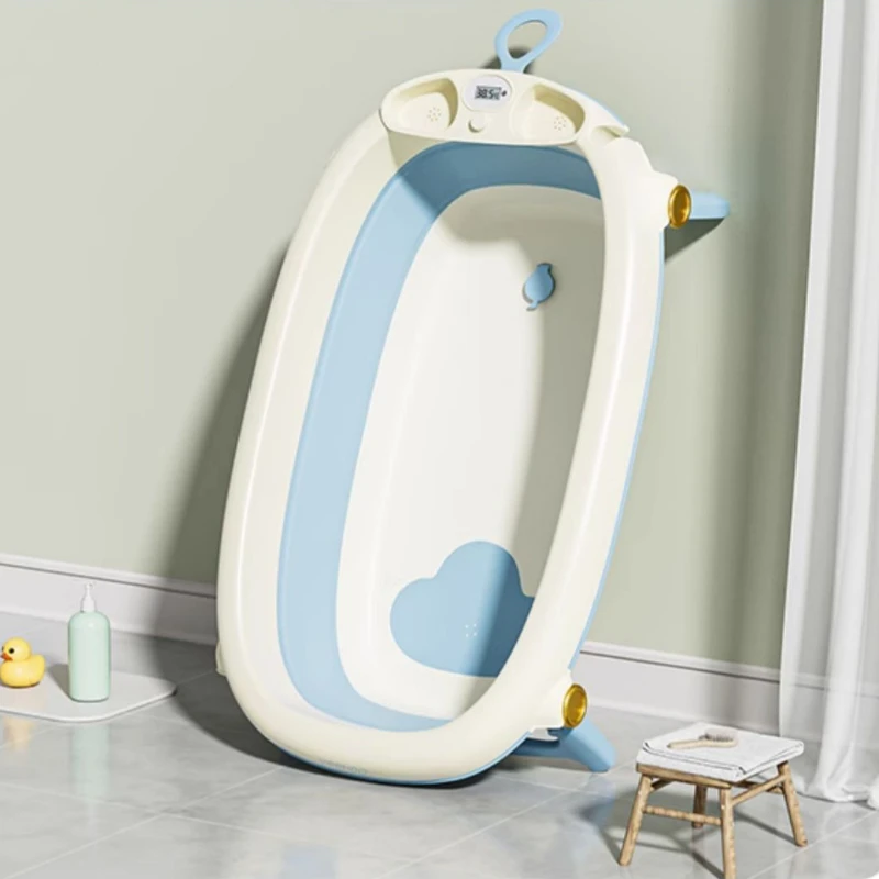 English Newborn Baby Bathtub Foldable Baby Bathtub Seat Large Size Essential for Children and Infants Convenient Bath Solution