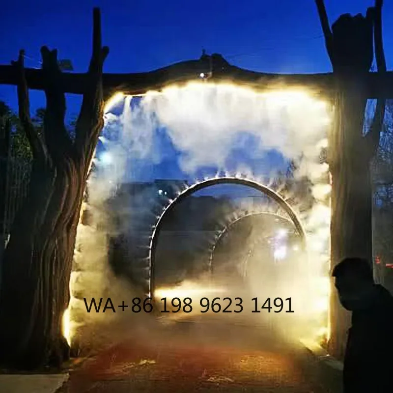 Outdoor Decorative Mist Fountain for Cooling and Humidifying in Courtyards and Gardens Fog Making Equipment