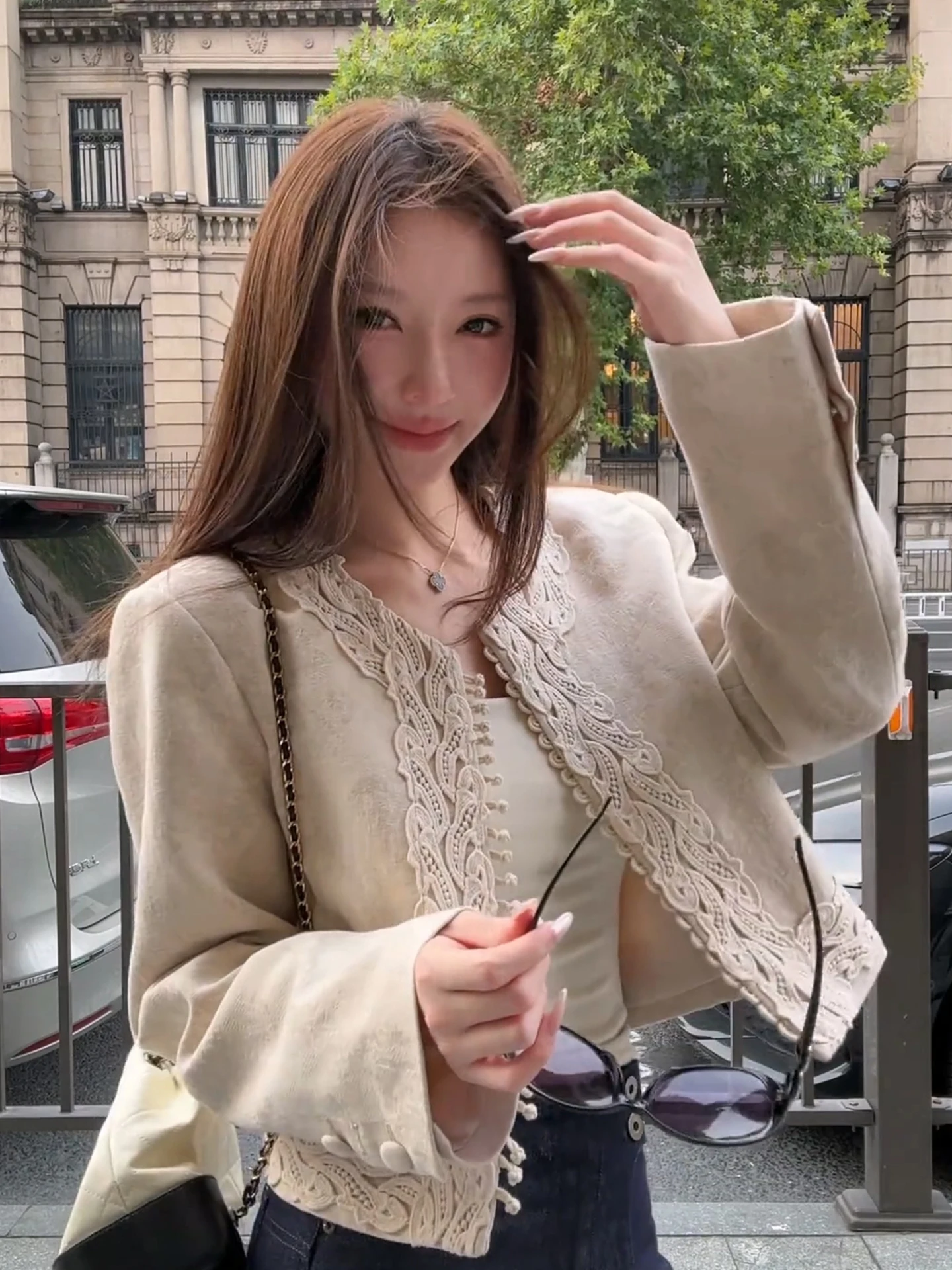 Início do outono único ort outerwear feminino faion sle pequena fraança vento jaet topo high-end sentimento ort casaco