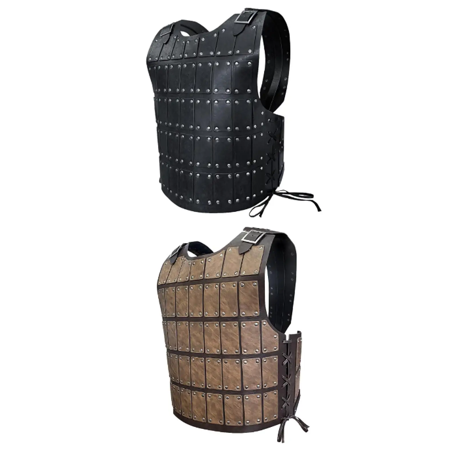 Medieval Chest Vest with Buckles, Gothic for Costume Parties with Pirate Theme