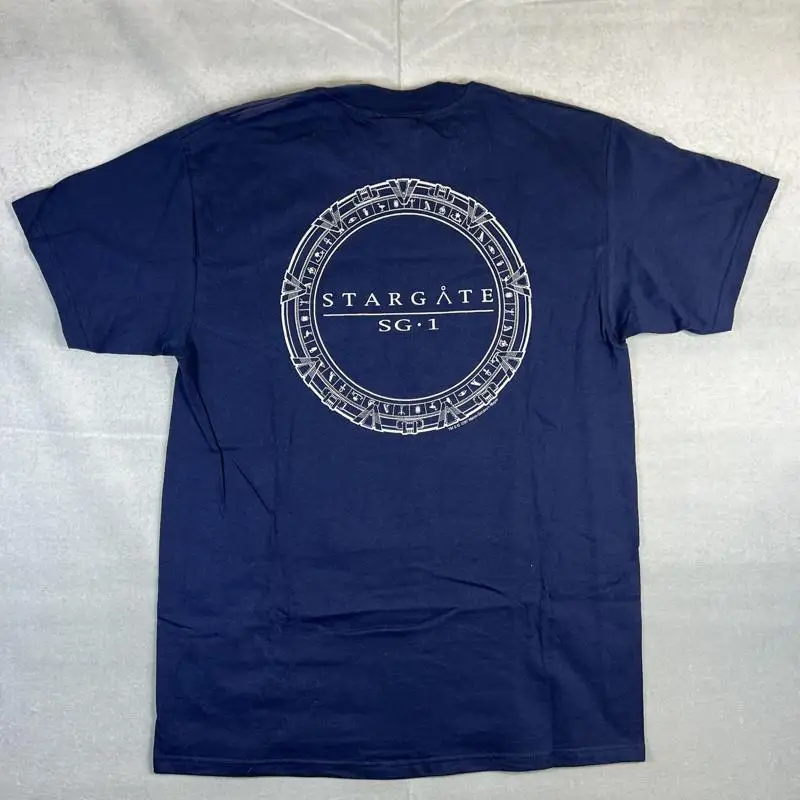 تي شيرت عتيق 90s Stargate SG 1 تي شيرت رجالي كبير كحلي مترو Goldwyn Mayer MGM 1997