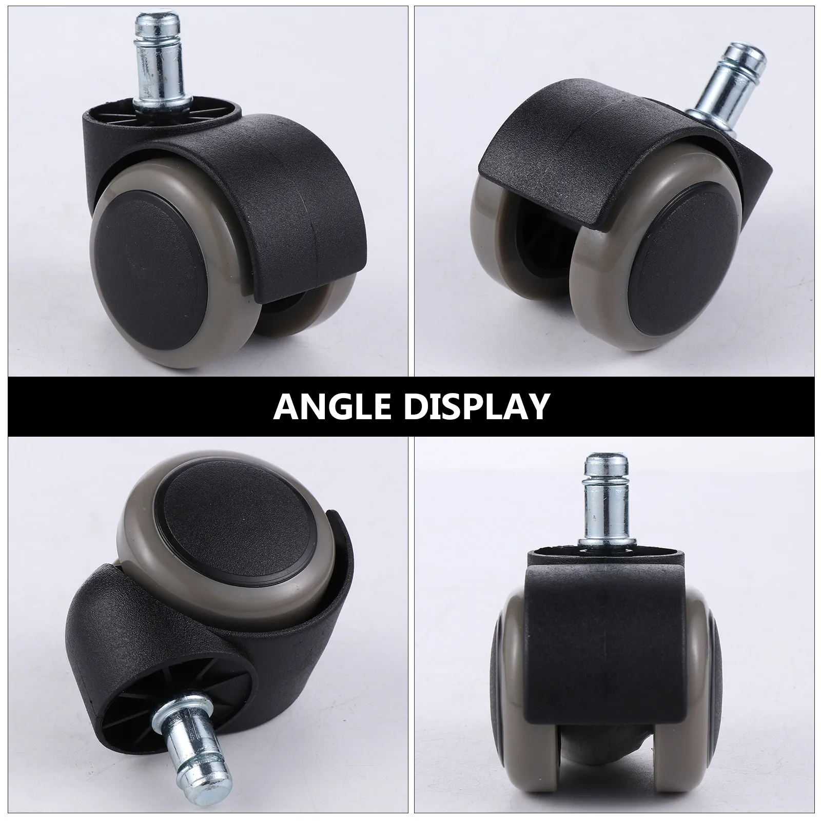 5Pcs Multi-Use Furniture Casters Nylon Construction Dual-Bearing Quiet Rollers Floor Protecting Wheels for Stools Sofas Shelves
