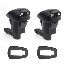2Pcs Car Automotive Front Windshield Washer Wiper Spray Nozzle Jet Double Holes Car Windscreen Universal Wipers Replace Parts